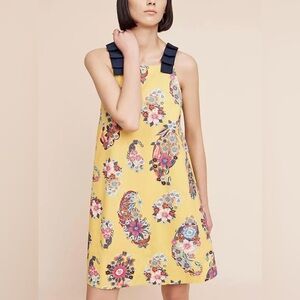 Maeve by Anthropologie Sunniva Yellow Floral Dress - size L